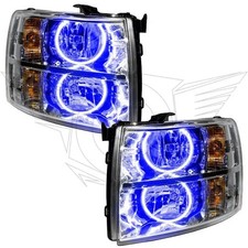 Oracle Lighting 2007-2013 Chevy Silverado Pre-assembled Blue Halo Headlights