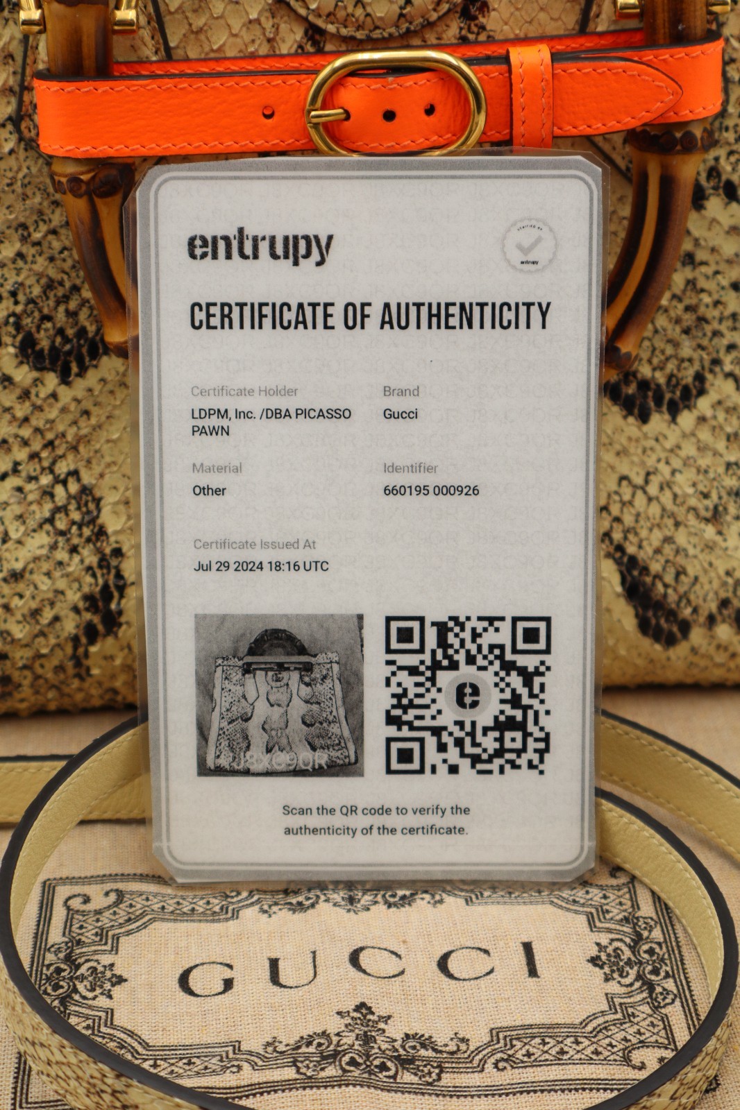 Gucci Python Small Diana Tote Bag - image 12