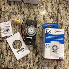 Intermatic 20 Amp 24-Hour Indoor In-Wall Heavy-Duty Mechanical Timer, White