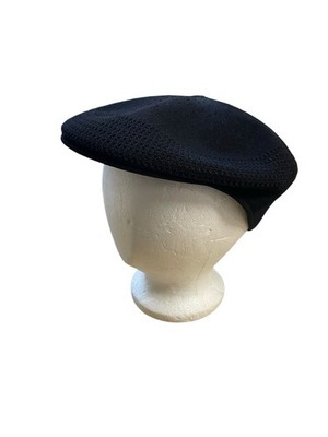 Kangol Tropic 504 Ventair Hat Cap Black Flat Ivy Beret Knit Casual Mens Medium
