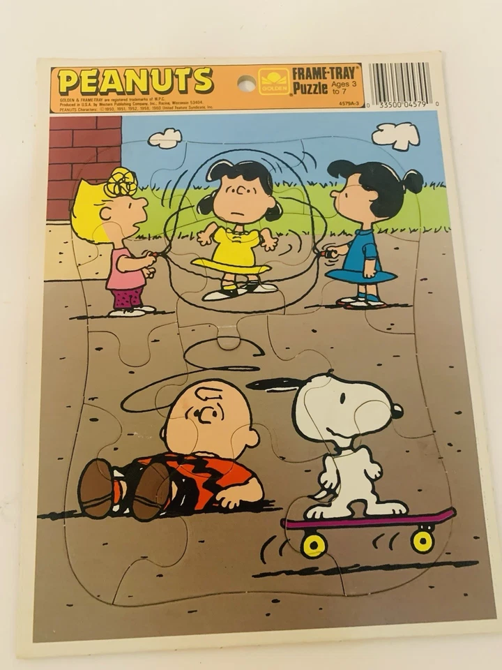 Lote de 8 quebra-cabeças de papelão vintage dos anos 80 dourado, Warren, MB Frame Tray - Imagem 3 de 4