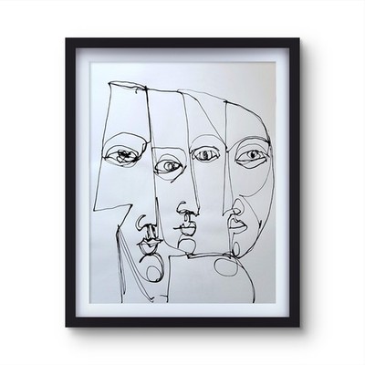 Aleph Original 14x11 Unique Abstract Expressionism Wall Art Gallery Paper