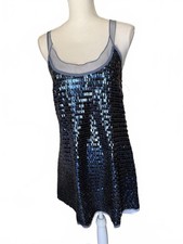Free People Sequin Party Dress Blue Size S