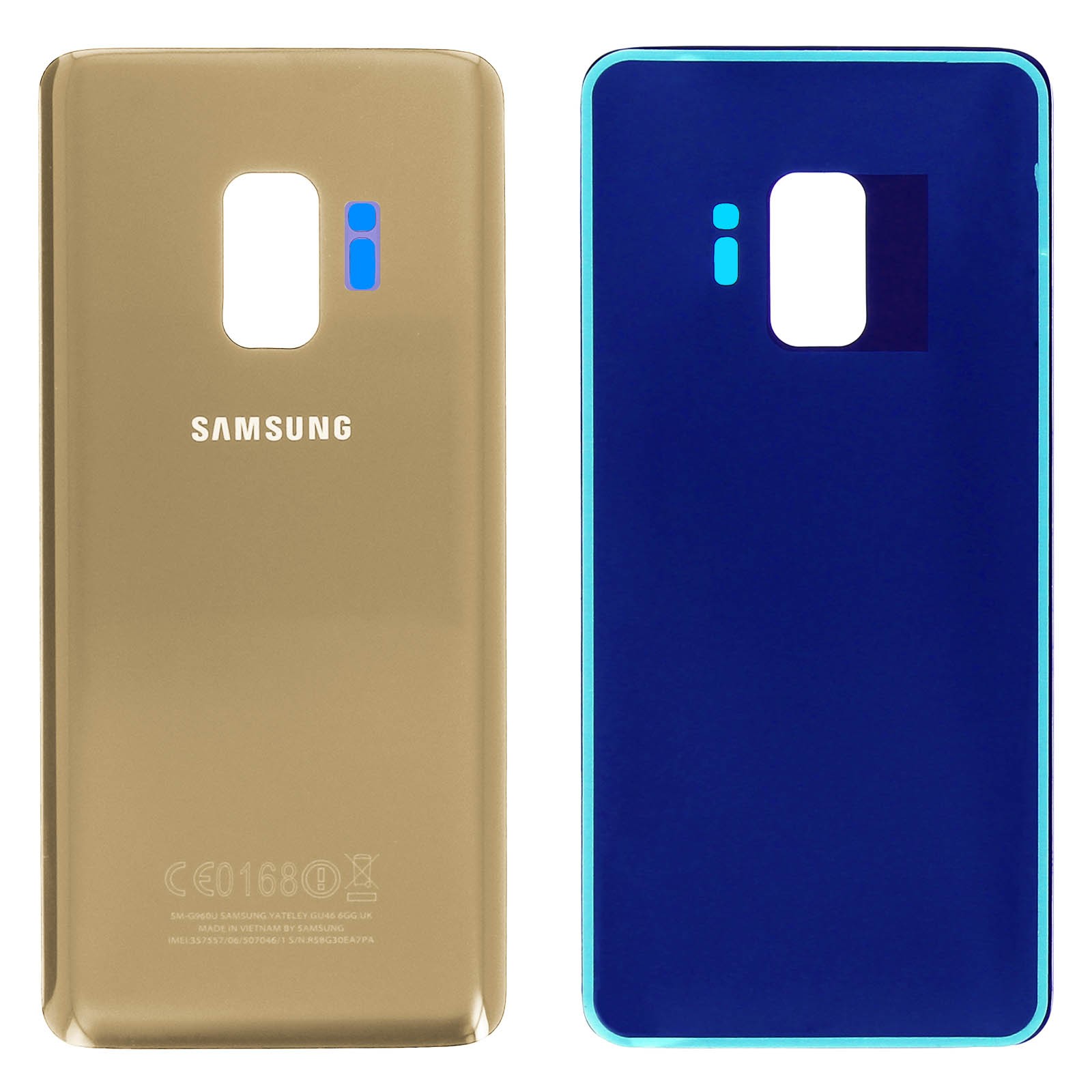 Face arriere Galaxy S9 or pour reparer un dos de telephone casse