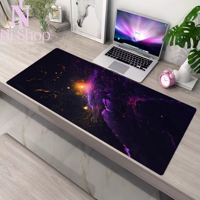 Extended Large Gaming Mouse Pad Starry Sky Keyboard Mouse Mat Desk Pads XXL Soft - Image 3 of 4