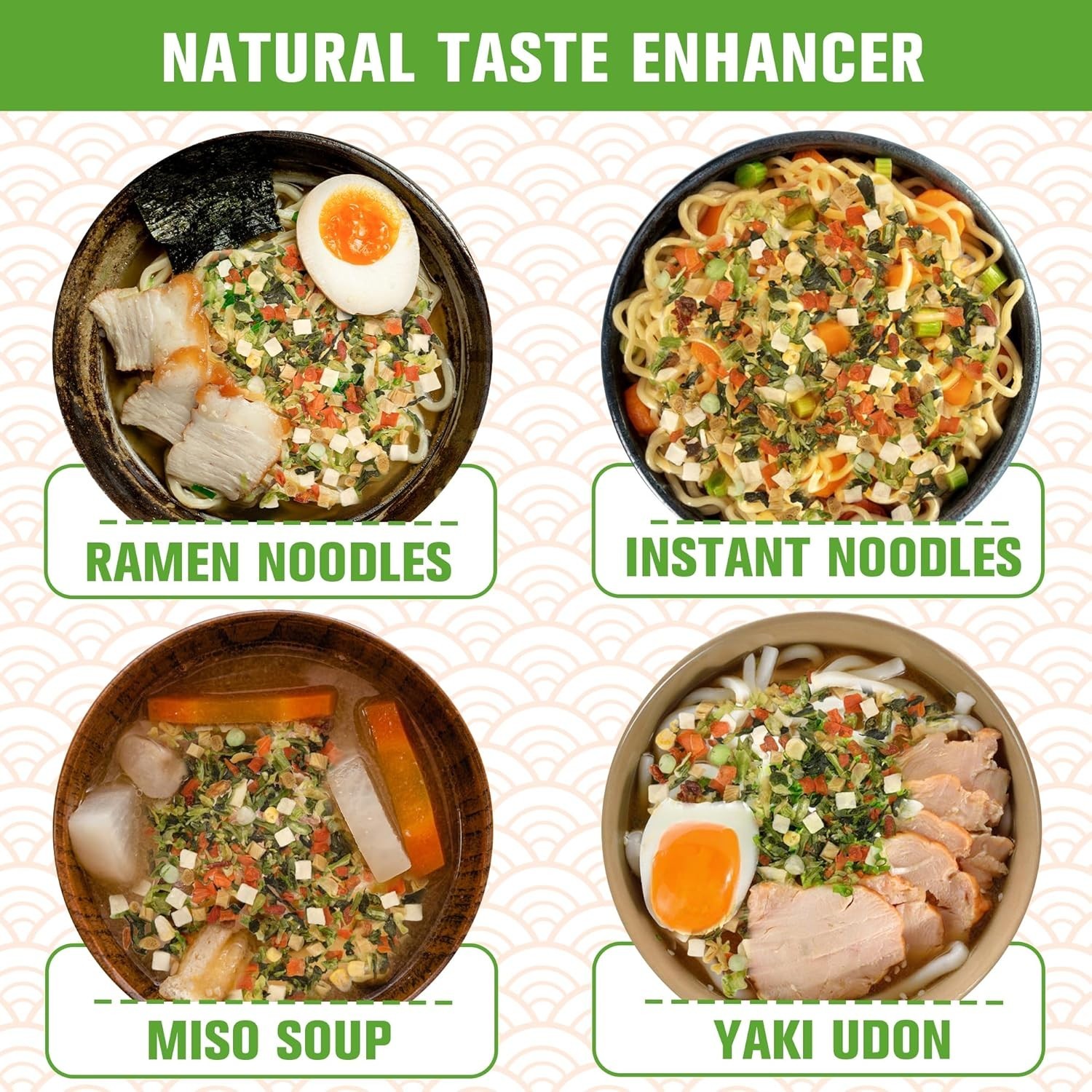 Vegetable Ramen Toppings Mix 14Oz, 12 Ingredient Dried Veggie Blend