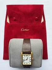 Vintage Cartier Tank Must Manual Wind Watch w/ 2026 Cartier Service Papers