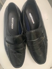 Bostonian Black Leather Loafer Men's Dress Shoes Buckle Accent Square Toe