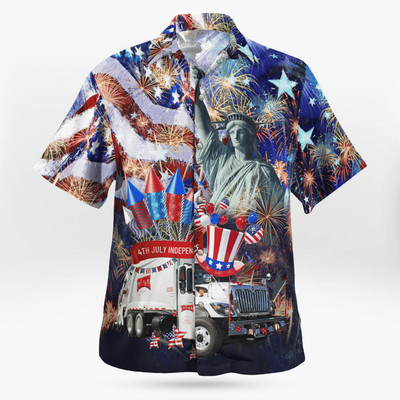 Rumpke Waste Recycling 4Th Of July   Hawaiian Shirt