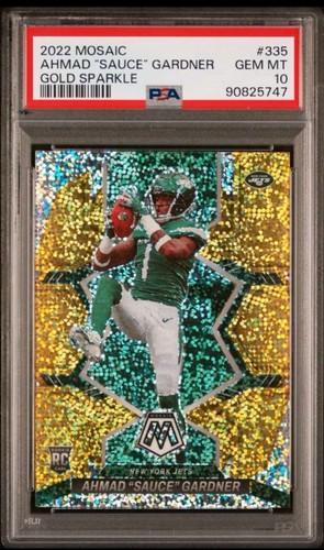 Ahmad 'Sauce' Gardner [Gold] #335 2022 Panini Mosaic card
