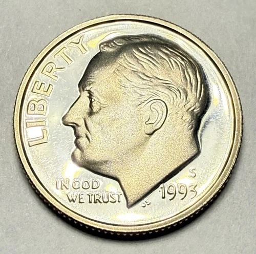 1993-S Roosevelt 90% Silver Dime Proof 10Cent Coin from Silver Proof Set