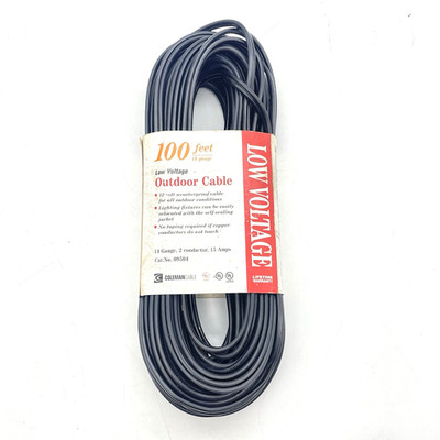 Low Voltage Landscape Wire - 100ft Outdoor Low-Voltage Cable for Landscape 14/2