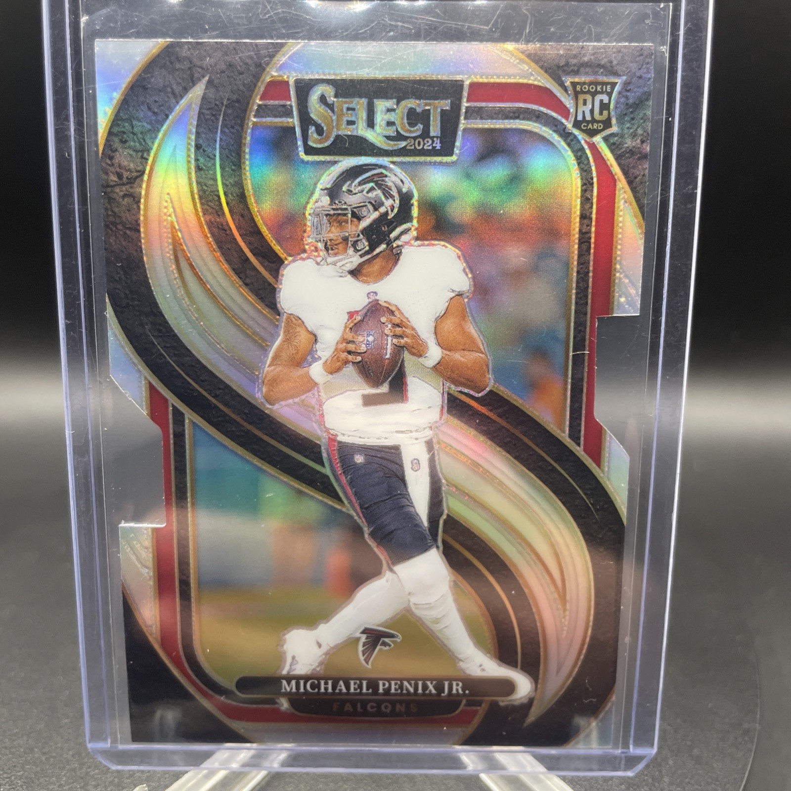 2024 Select Michael Penix Jr Silver Prizm Die-Cut RC Premier Level Falcons