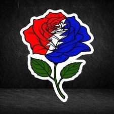 Grateful Dead & Co, Jerry Garcia inspired 3.25" x 4.25" Grateful Rose sticker
