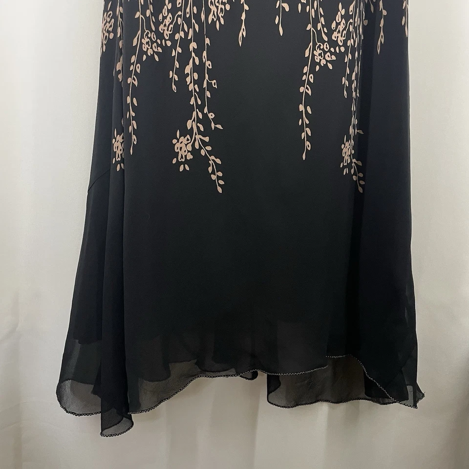 MAX Studio Size M - 1X (Runs Small) Fairy Goth SILK Sheer Maxi Dress  Formal - Image 2 of 4