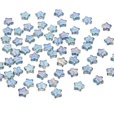 8mm Crystal Star Beads, 400 Pcs Star Bead, Transparent Green