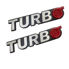 Turbo Emblem Car Metal Brushed Badge 16cm