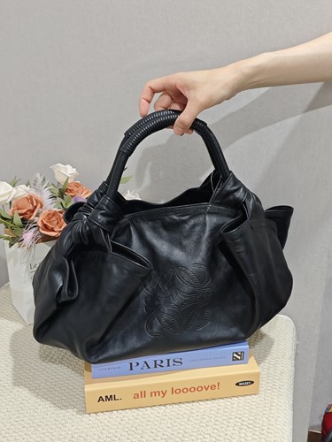 Loewe Flamenco Crossbody Bag Black Cowhide 40x20