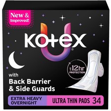 Ultra Thin Overnight Pads with Wings, Extra Heavy Absorbency, 34 Count Packag...
