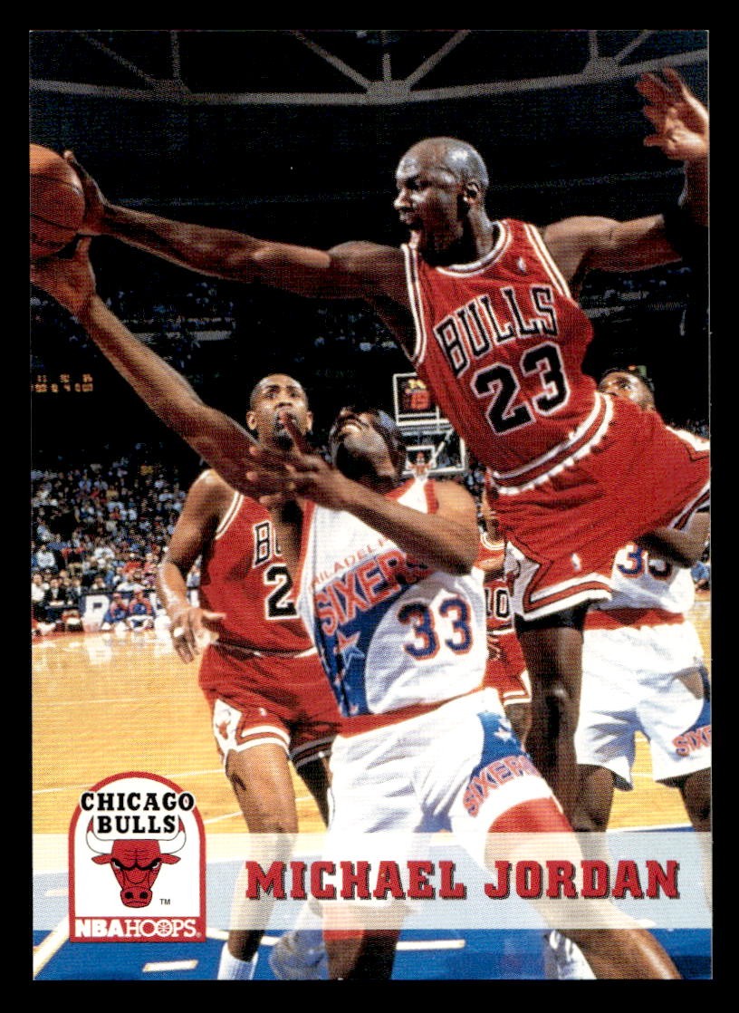1993-94 Hoops #28 Michael Jordan Chicago Bulls MINT NO RESERVE!
