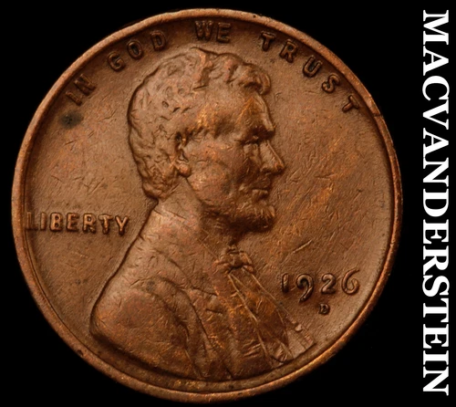 1926-D Lincoln Wheat Cent - Scarce  Extra Fine  Semi-key  Better Date  #i5961