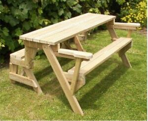 Plan Emailed to you Bench that Folds into a Picnic Table 