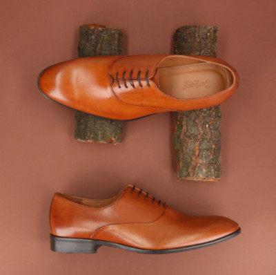 Men's Shoes Brown Cognac Business New Leather 41 42 43