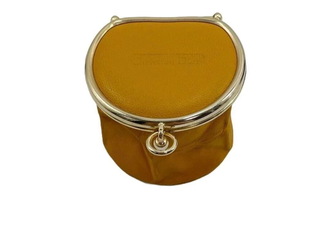 Étui à monnaie Christian Dior multi étui jaune vintage sans accessoires du Japon