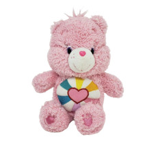 8" CARE BEARS 2016 HOPEFUL HEART BEAR RAINBOW BURST STUFFED ANIMAL PLUSH TOY