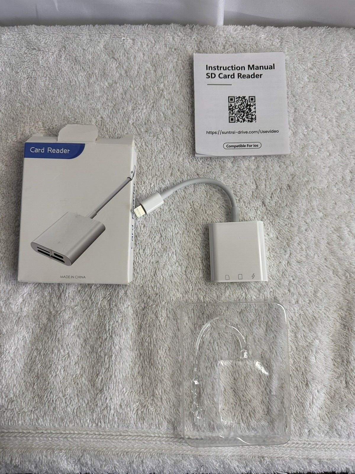 SD Card Reader for iPhone iPad, Micro SD Card Reader Memory Card Reader Plug-image