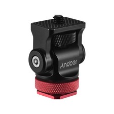 Red 1/4 Inch Screw Andoer 180 Rotary Mini Ballhead Hot Flash Shoe Mount O3W8