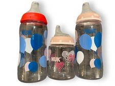 Nuk Baby Bottles Lot Of 3 9oz 5oz