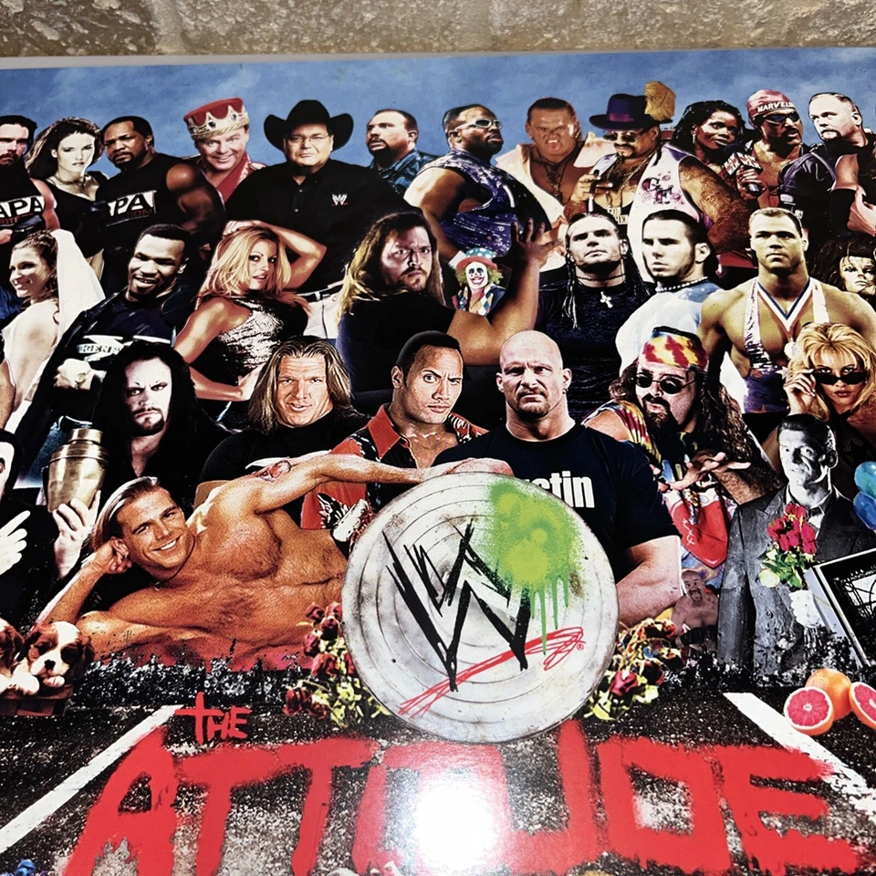 "Póster impreso WWF WWE Attitude Era Sgt Peppers The Rock Pro Wrestling 12"" x 16""" Foto 3 de 4