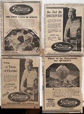 4 1933 newspaper ads for Fortune's All-Cream Ice Cream - Quality, strawberry