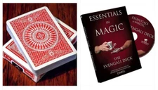 Magicians SVENGALI DECK Tally-Ho circle back Red Plus DVD By Daryl !
