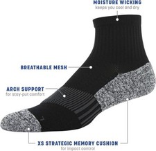 Gildan Mens Strategic Cushion Ankle Socks , Black, 6, 12 or 18 pair  SALE  
