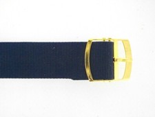 Watchband Nylon strap Stylecraft one piece Navy blue 11 16 19 mm made in Canada