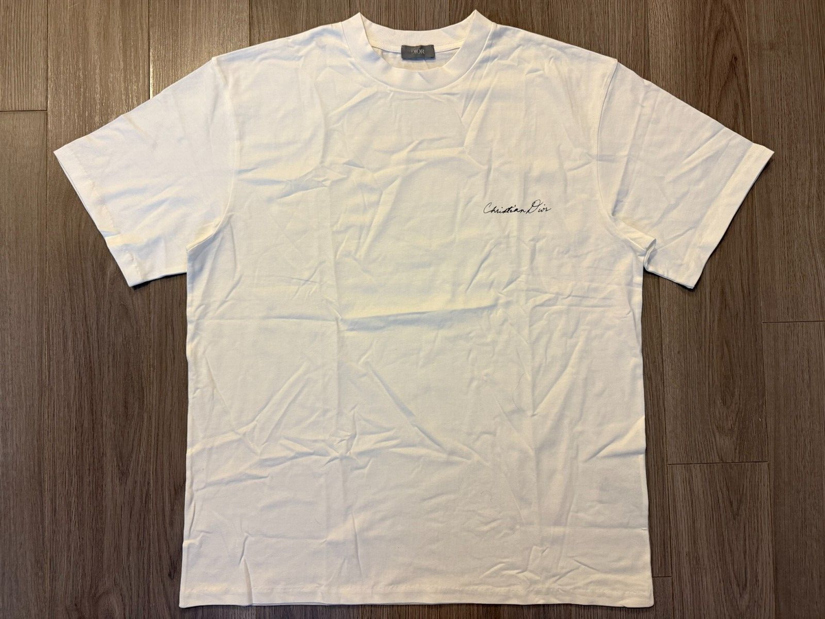 Dior Handwritten Relaxed Fit Tee Shirt white sz L | eBay Dior Handwritten Relaxed Fit Tee Shirt white sz L | eBay