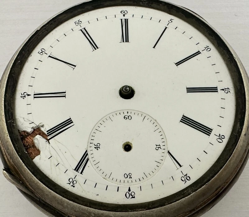 Reloj Bolsillo Breguet Antiguo Suizo Art Deco Plateado Cuerda Llave para REPARACIÓN o REPUESTOS Foto 2 de 4