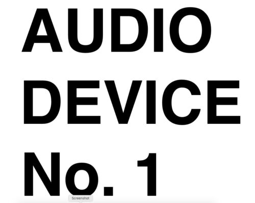 Audio Device No 1 - Picture 1 of 1