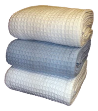 Santa Grace Honeycomb Thermal Waffle Blankets Bed/Sofa/Couch Throws 100% Cotton