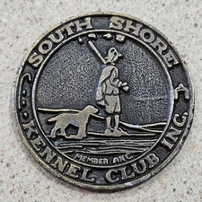Vintage South Shore Kennel Club Est 1945 AKC Member Hunting Dog Show Award Medal