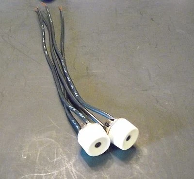 (2) White Rotary Turn On/Off Knob Switch 18g AWM UL TEW Lamp Appliance (SW1)