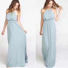 Show Me Your MuMu Amanda Maxi Dress Silver Sage Crisp