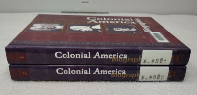 Colonial America : Biographies 2 Volume Hardcover Set w/Cumulative Index Ex-Lib