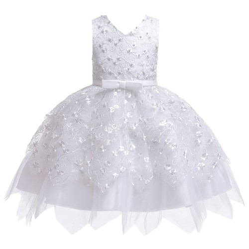 Girls Princess dressess little girls flowers party dress for wedding birthday - Picture 17 of 44