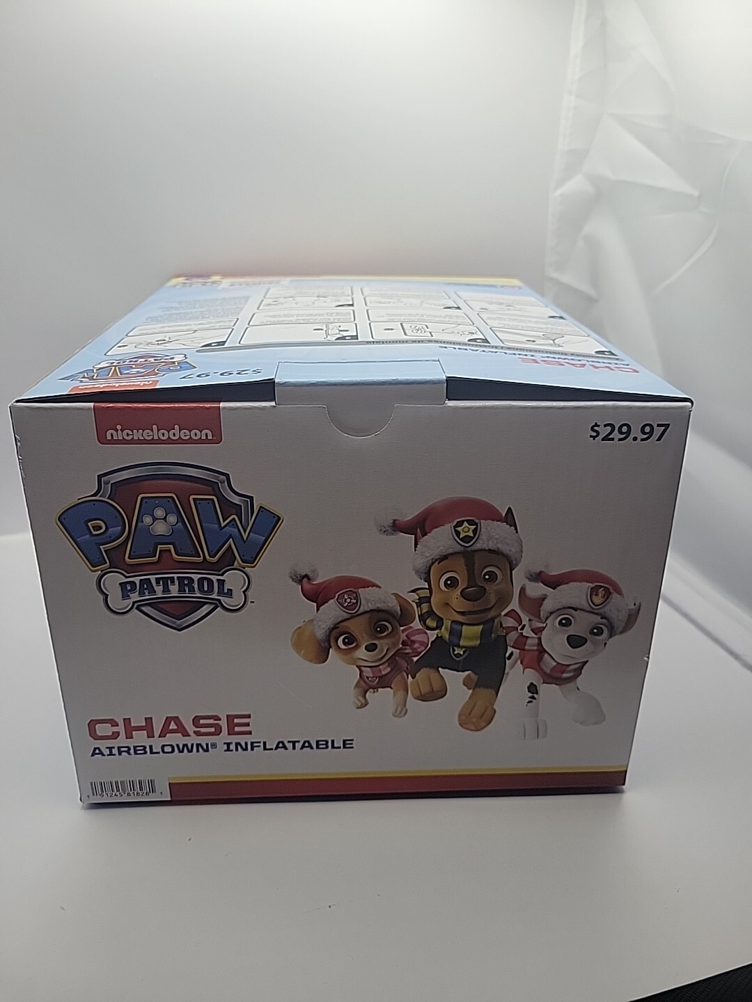 Paw Patrol Christmas Inflatable Chase 4.5 Feet Santa Paws Lights Up By