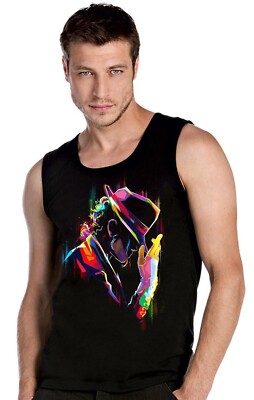 Michael Jackson Pop Rock Music  Ärmellos T-Shirt Top Tank Schwarz -21039 -SW
