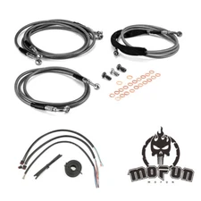 MOFUN 16" 18" Handlebar Brake Clutch Cable Kit For Harley ABS Touring 14-16 ABS