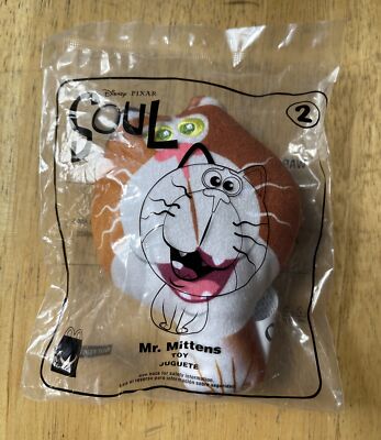 New McDonald s Happy Meal Disney s SOUL Mr. Mittens Cat  #2 Soft Toy